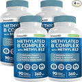 Methylated B Complex with Methylfolate and B12 Methylcobalamin 1000 mcg - Methylated Multivitamin for Energy Brain Function and Wellness - Vitamin B Complex for Men &amp Women (360 Servings Pack o