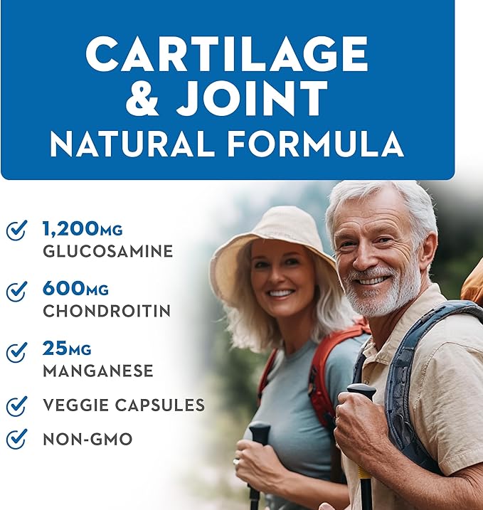 Vitaminerals® 128 Glucosamine Joint Support Glucosamine-Chondroitin Complex | Veggie Caps (90 Count)