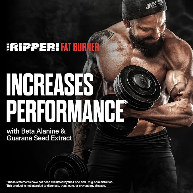JNX SPORTS The Ripper! Fat Burner Pre Workout for Men &amp Women – Thermogenic Fat Burning Powder &amp Appetite Suppressant Boost Energy &amp Endurance – Peach Mango 30 Servings