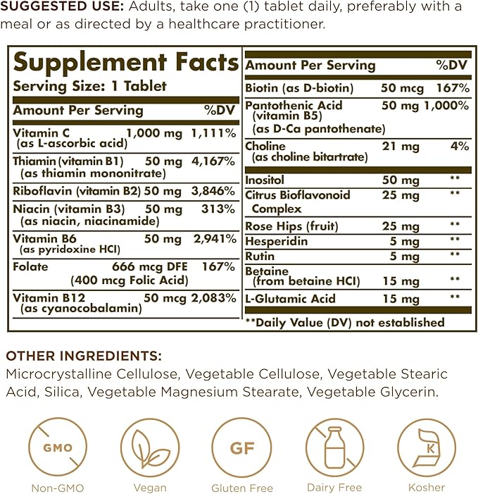 Ultimate B+C Complex Stress Formula 90 Tablets