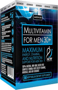 ACTIF Organic Multivitamin for Men Age 30+ with 30 Organic Vitamins and Organic Herbs Non-GMO Made in USA 90 Count