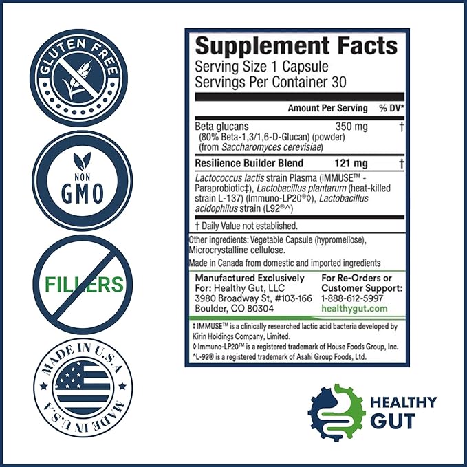 Healthy Gut HoloImmune 30 Capsules Tributyrin-X 90 Softgels HCL Guard 120 Capsules and HoloZyme 180 Capsules