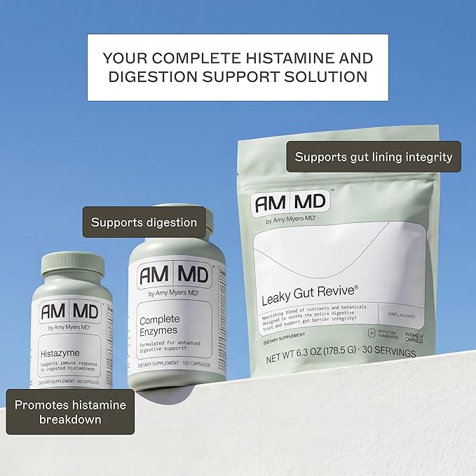 Amy Myers MD Histazyme - Diamine Oxidase Dao Enzyme Supplement Histamine Blocker to Support Healthy Digestion Food Derived Histamine Intolerance (HI) - 60 Capsules - Bottle