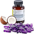 PureC60OliveOil C60 Organic MCT Coconut Oil Capsules Pills 100ml / 3.4 Fl Oz - 99.99% Carbon 60 Solvent Free 40mg - Food Grade - Carbon 60 MCT Coconut Oil - From The Leading Global Producer