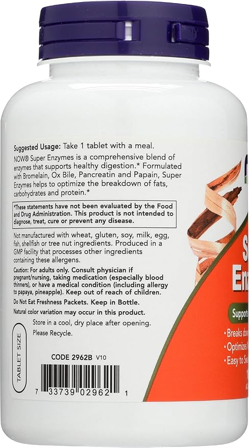 NOW FOODS Super Enzymes Tb 180 CT