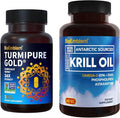 BioEmblem Antarctic Krill Oil Supplement Turmeric Curcumin with Clinically Studied TurmiPure