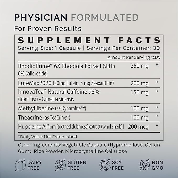 InfiniWell Focus Supplement - Breakthrough Nootropic - Aid Brain Health &amp Working Memory Support - Optimize Daily Neurological Processing Mental Acuity Energy &amp Cognitive Function (30 Capsul