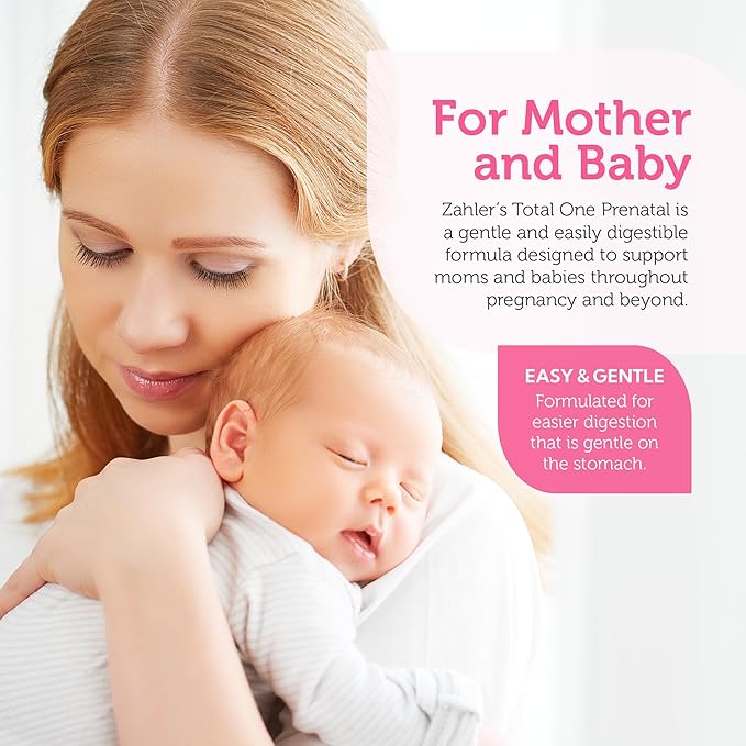 Zahler - Total One Prenatal Vitamins for Women (120 Count) Daily Multi Vitamin Prenatals with Folic Acid Iron Zinc &amp 19 Other Essential Vitamins &amp Minerals - Kosher Pre Natal Multivitamin Ca