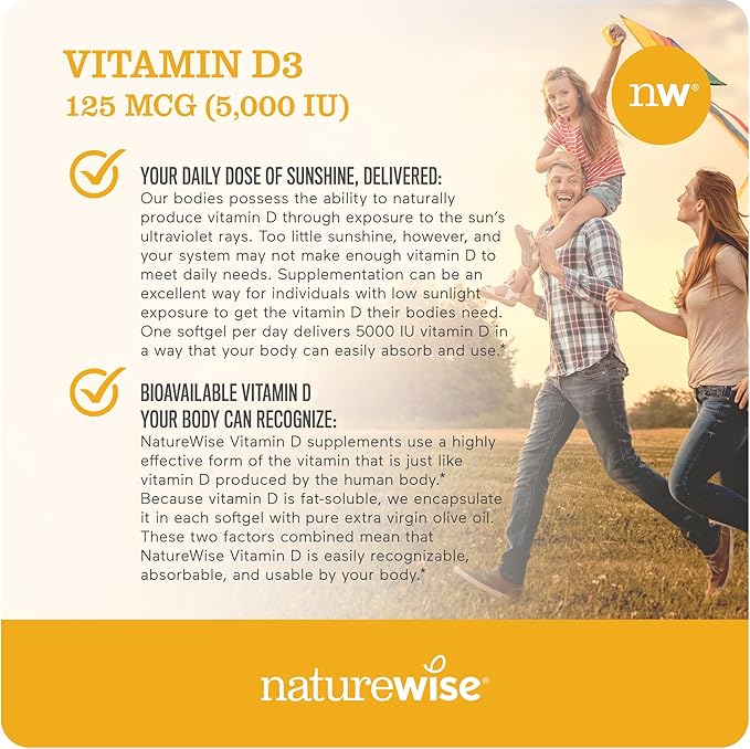 NatureWise Curcumin Turmeric &amp Vitamin D3 5000iu for Joint Muscle Bone &amp Immune Health Support [90 Count Each]