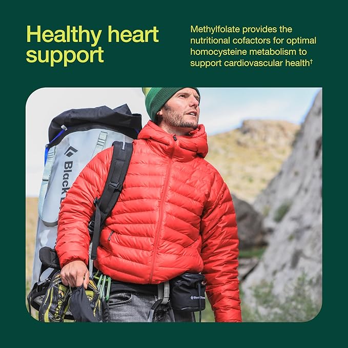 L Methylfolate 15mg - Maximum Potency - Active Vitamin B9 Superior Bioavailability - 5-MTHF Methyl Folate for Mood Cognition Immunity Cardiovascular Neurological Reproductive Health - 60 Capsules