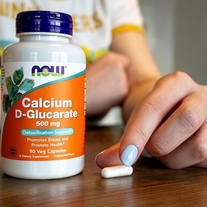 NOW Foods Supplements Calcium D-Glucarate 500 mg Detoxification Support* 90 Veg Capsules