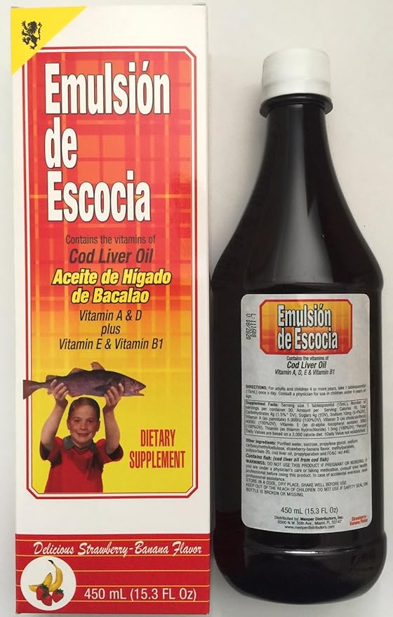 Emulsion De Escocia Strawberry Banana 15.3 Oz. Cod Liver Oil 2-Pack
