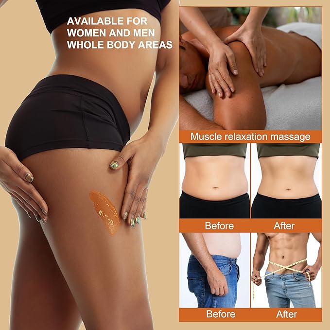 YMEYFAN 2x500ML Conductive Gel for Body Sculpting Hot Caffeine Cavitation Gel for Face Slimming Device Firming &amp Tighten for Arms Tummy Butt Thighs Legs Help Fat Burning