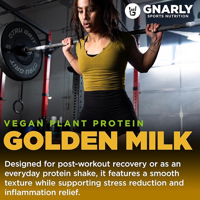Gnarly Nutrition Golden Milk Vegan Protein Powder BCAAs Berry Lemonade (10.58oz)