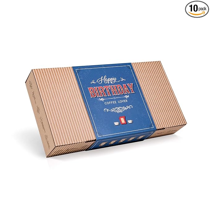 Gourmet Birthday Coffee Gift Set for Men &amp Women - 10 World's Finest Single Origin Specialty &amp Organic Coffees in Coffeebrewers | Sampler Box for Coffee Lover to Brew &amp Enjoy Anytime Anyw