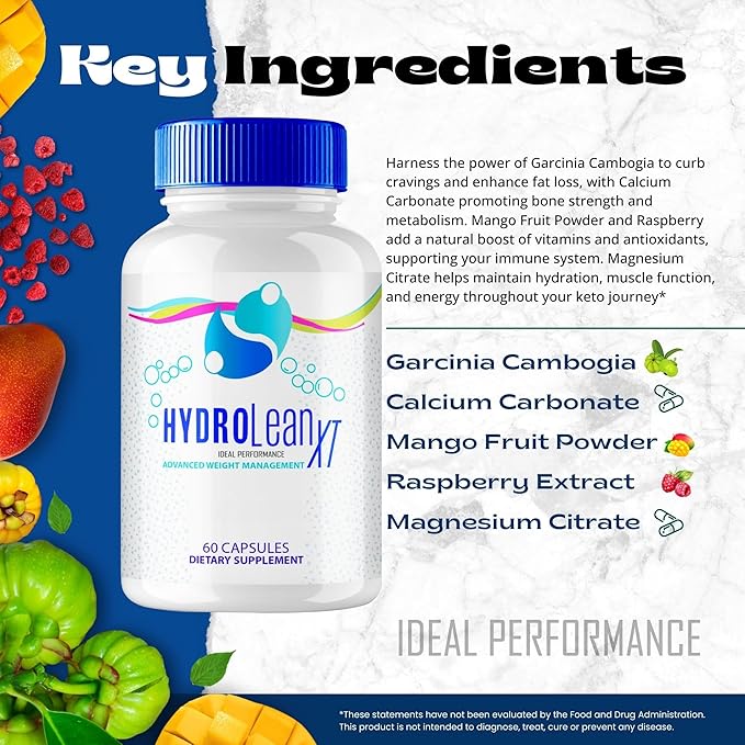 IDEAL PERFORMANCE HydroleanXT Capsules HydroleanXT Supplement Keto Pills Officials HydroleanXT Capsules Reviews (3 Pack)