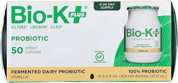 BIO-K PLUS Vanilla Probiotic 6pk 3.5 FZ