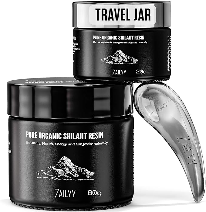 Pure Himalayan Shilajit Resin Supplement 80g | Organic Shilajit for Men &amp Women | Natural Energy Booster with Organic Fulvic Acid &amp 85+ Trace Minerals | Lab-Tested
