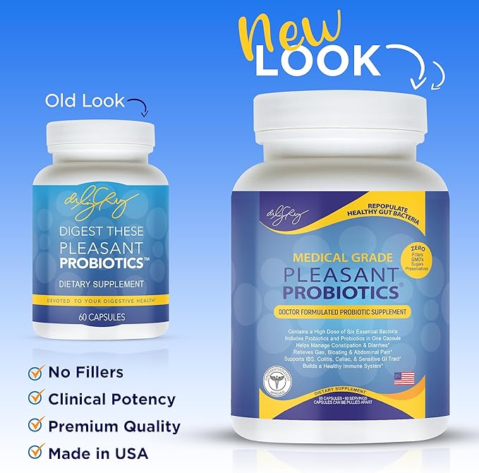 Dr. Liz Cruz Pleasant PROBIOTICS for Women Men and Children Dietary Supplements with Proprietary Probiotic &amp Prebiotic Blend Probiotic Nutritional Supplements Non-GMO 60 Veggie Capsules