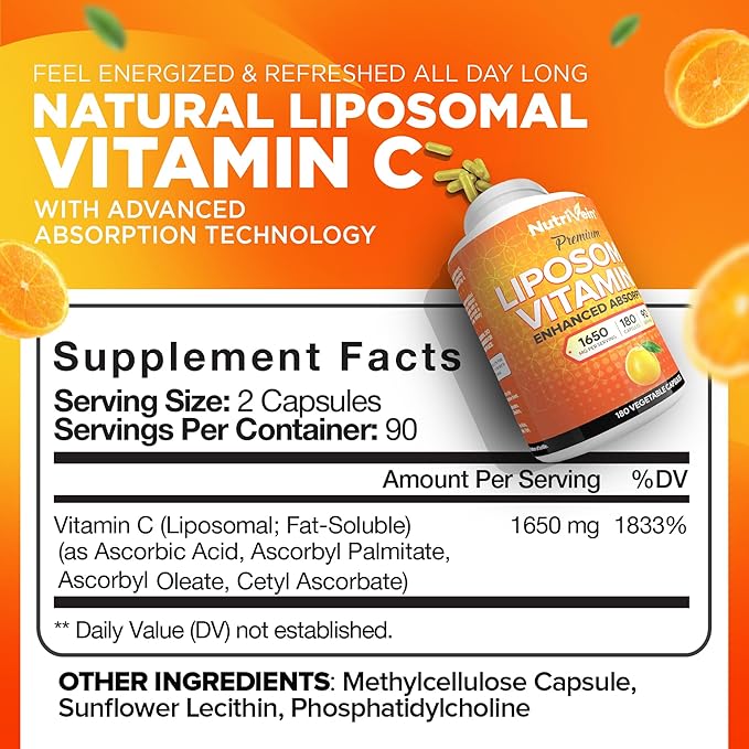 Nutrivein Premium TUDCA Supplement &amp Vitamin C Capsules Bundle: High-Absorption TUDCA+ &amp Liposomal Vitamin C Supplement Pair for Whole-Body Wellness Detox &amp Vitality