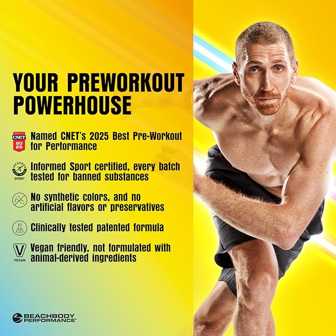 BODi Energize Pre Workout Powder - Beta-Alanine Quercetin &amp Low-Dose Caffeine Formula for Enhanced Energy &amp Focus Increase Energy &amp Endurance Supplement Mixed Berry 40 Servings