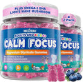 Focus Gummies for Kids &amp Adults w/Magnesium Glycinate Omega-3 DHA Lion's Mane L-Theanine Methyl B12 &amp Vitamin D3 Brain Supplement Support Calm Sleep Attention Concentration and Memory