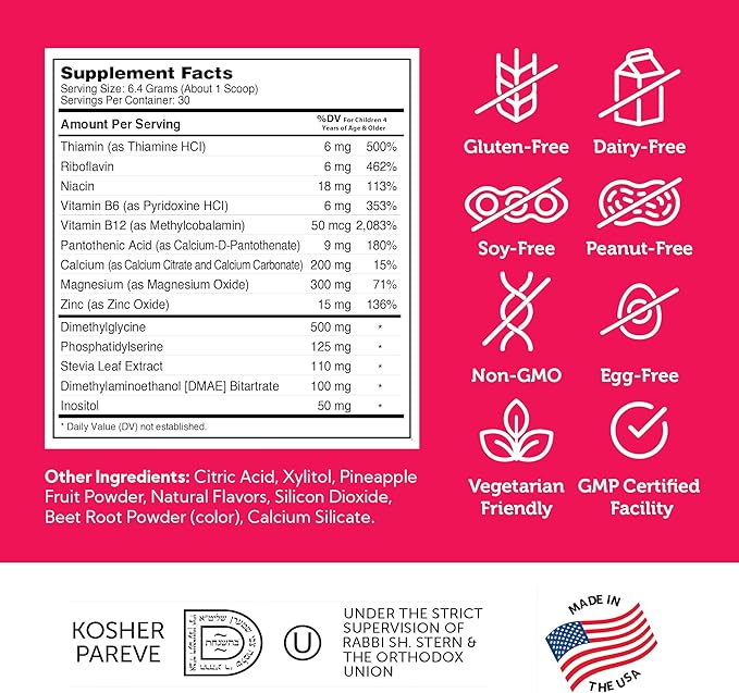 Zahler KidsActive Kids Concentration Formula Powder All Natural Children’s Supplement Supporting Focus Certified Kosher 30 Servings Fruit Punch Flavored Powder