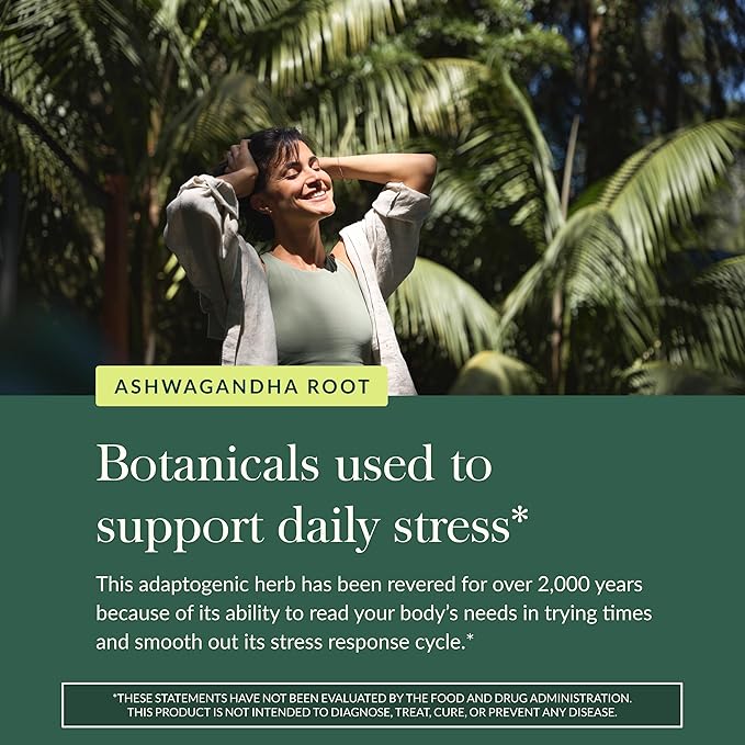 Gaia Herbs Ashwagandha Root - Stress Relief &amp Sleep Support* - 120 Vegan Liquid Phyto-Caps &amp Thyroid Support - Support Healthy Metabolic Balance &amp Overall Well-Being* - 120 Vegan Liquid Ph