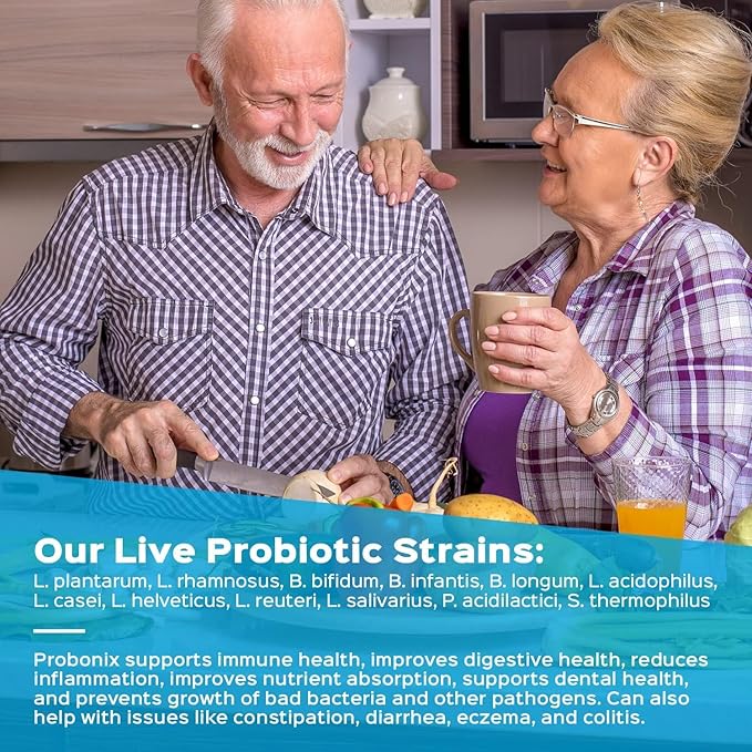 Probonix Humarian Liquid Probiotics for Adults - 12-Strain Probiotic Drops to Fortify Gut Health Immunity and More - 30-Day Supply - Delicious Grape Flavor