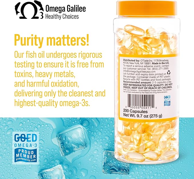 No more Omega 3 fish oil Oxidation Problem We solved it with Cold-Packed for Freshness &amp Potency. Triple Strength Chilled Heavy Metal Free Omega 3 Supplement for Heart &amp Brain Support 200