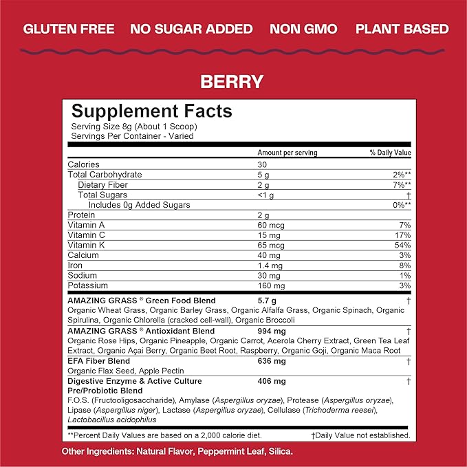 Amazing Grass Greens Blend Superfood &amp Greens Blend Superfood: Super Greens Smoothie Mix