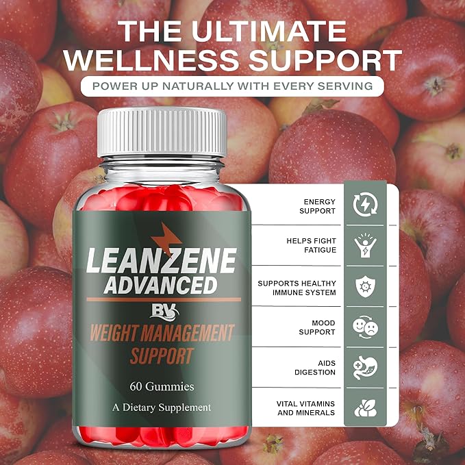 BLUE VIBE Leanzene Advanced Keto ACV Gummies Lean Zene Advanced Natural Keto Wellness Support Formula Gummies Leanzene Keto ACV &amp Overall Health Support Supplement (1 Pack - 60 Gummies)