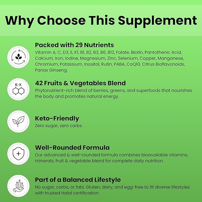 SHIFAA NUTRITION Halal Vitamins Multivitamin for Women &amp Men – Comprehensive Support for Heart Brain Eye &amp Immune Health – Gluten Dairy &amp Egg Free Mens Vitamins Multivitamin (45 Day Su