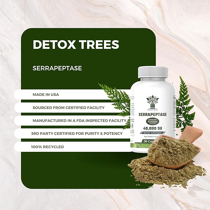 Serrapeptase 40000 SPU - Proteolytic Enzyme for Inflammation Support - Sinus Respiratory and Joint Comfort - Non-GMO - Gluten Free - Vegan - 90 Capsules