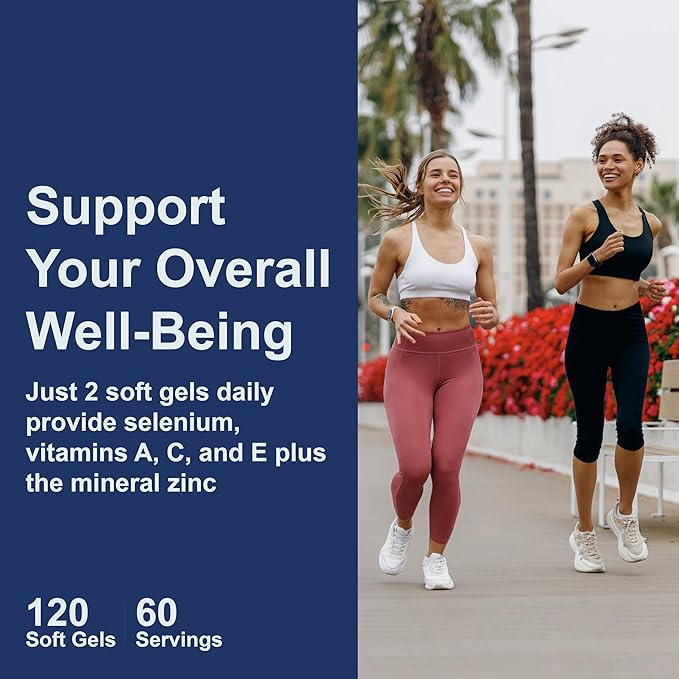 Carlson - ACES + Zn Vitamins A C E + Selenium &amp Zinc Cellular Health &amp Immune Support Antioxidant 120 Softgels