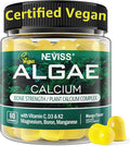 Calcium Gummies for Women + Magneisum Vitamin D3 K2 C Zinc Boron Sustainable Algae (3rd Party Tested) for Bone Strength Nerve Calcium Absoption Sugar Free Calcium Supplement Vegan 60 Counts