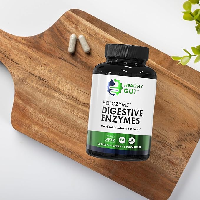 Healthy Gut HCL Guard 120 Capsules and HoloZyme Digestive Enzymes 180 Capsules