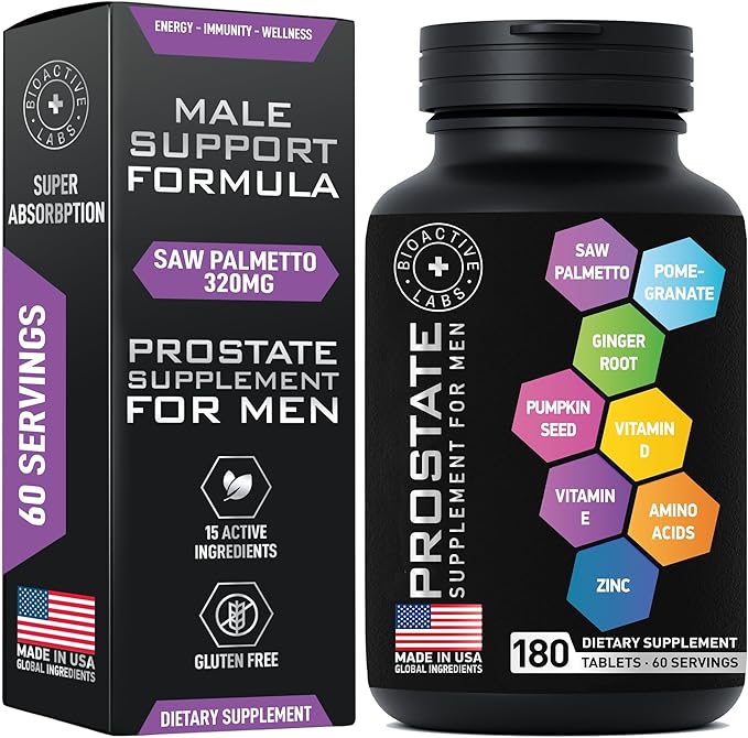 Essential Amino Acids Complex and Prostate Health Supplements Health Support Bundle