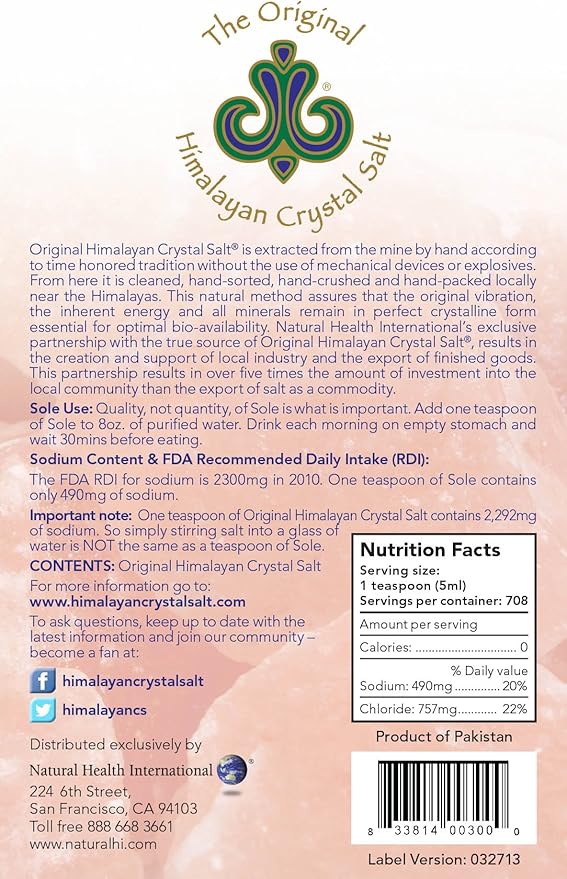 Original Himalayan Crystal Salt Stones for Sole - Increase Hydration Energy Vibration Cellular Communication and Replenish Electrolytes with 84 Trace Minerals (3 Pack)
