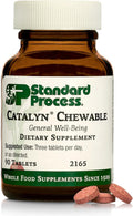 Standard Process Catalyn Chewable - Whole Food-Based Support for Cell Functioning - Includes Vitamins A D B6 - Aids Antioxidant Activity - Non-Dairy &amp Non-Soy - 90 Tablets