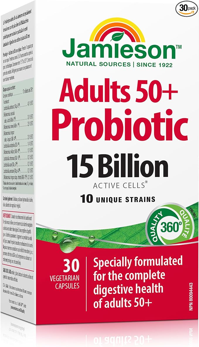 Jamieson Adult 50+ Probiotic Complex 15 Billion 30 vegi caps
