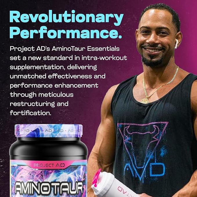 Project AD Aminotaur - Amino Acids with BCAAs Pre Workout Amino Energy BCAA Amino Acids Keto Friendly Coffee Extract Energy Powder (Fresh Squeezed Lemonade)