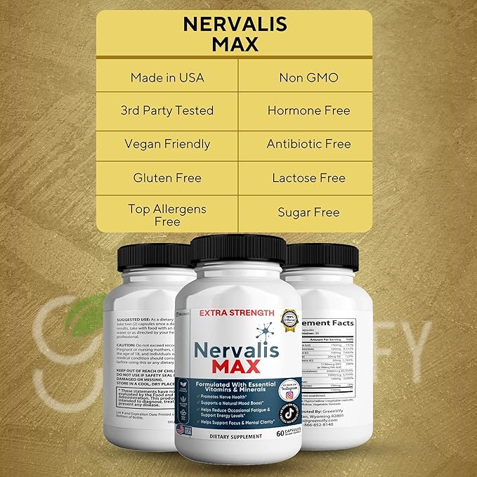 Nervalis MAX Extra Strength Nerve Health Support 60 Capsules 30-Day Supply (1)