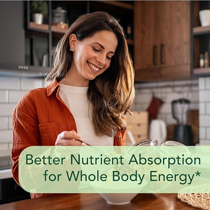 Essentials Blend+ Greens Powder with Probiotics Enzymes &amp Glucosamine | Digestive &amp Joint Support | Daily Gut Health Nutrient Absorption &amp Energy | Vegan Non-GMO