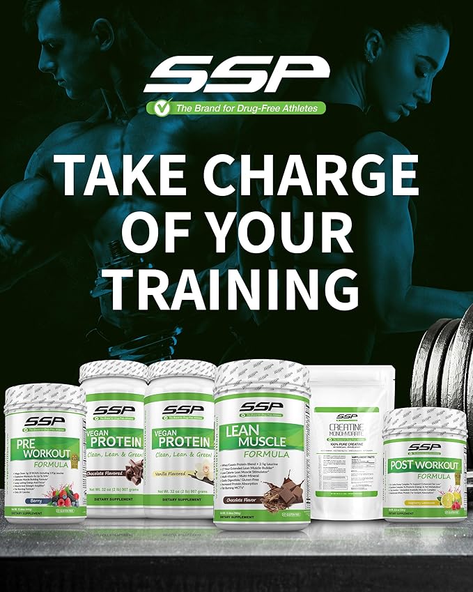 SSP Creatine Monohydrate - Unflavored Supplement for Hydration Recovery &amp Muscle Support - Workout &amp Fitness Nutrition for Women &amp Men - 100% Pure Creatine