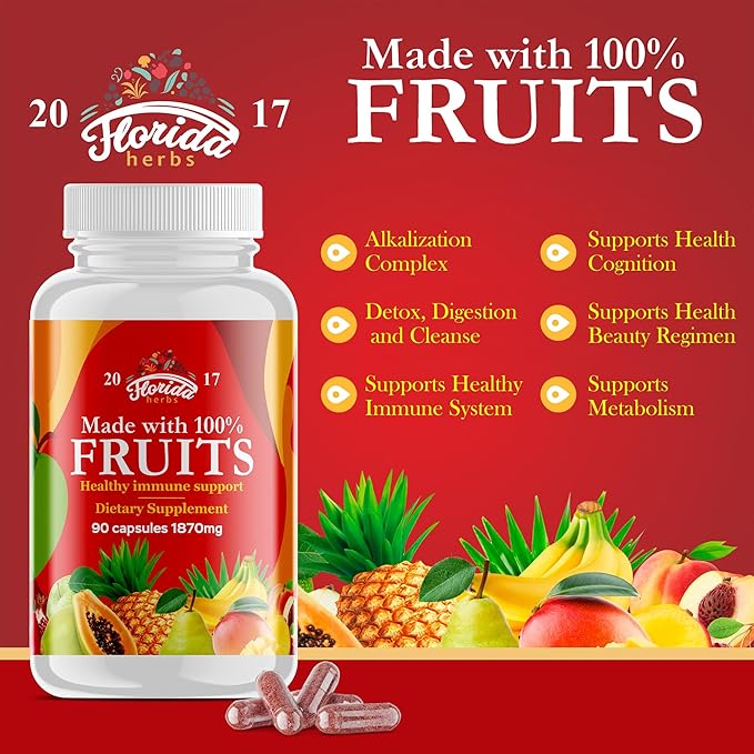 Fruits and Vegetables Supplement - 90 Fruit and 90 Veggie Capsules - Nature Vitamins Balance of Fruits and Veggies Supports Energy Balance Soy Free Vegan Capsules - 90 Count (Pack of 2)