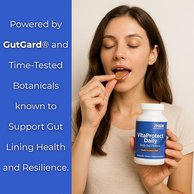Gut Health &amp Digestive Support Supplement – Chewable Wafers with GutGard® DGL Slippery Elm &amp Marshmallow Root – Supports Gut Lining Mucosal Integrity Bloating &amp Heartburn Relief
