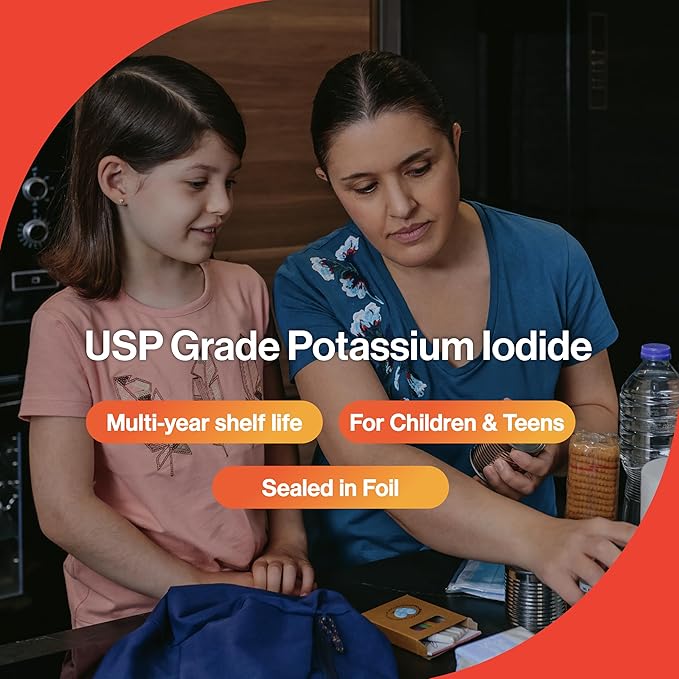 65mg Potassium Iodide Tablets (60 Pack) - Protects Your Thyroid from Nuclear Radiation Exposure
