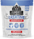 Angry Supplements Creatine Monohydrate 200 Mesh Premium Performance Unflavored Powder - Pure Muscle Fuel for Strength and Workout Endurance for Men and Women (1 Kilo 200 Servings)