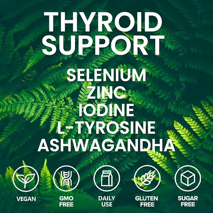 Kindled Thyroid Support Drops Thyroid Support for Women &amp Men | Selenium Zinc Iodine L-Tyrosine Ashwagandha Liquid Drops Thyroid Bloom Liquid | Body Balance &amp Support - 4 FL.OZ (1PCS)
